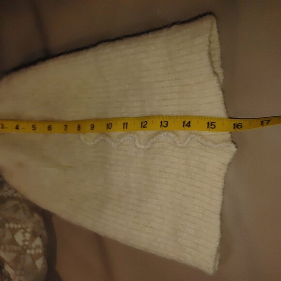 Handmade Vintage Cream Wool Beanie Hat Woven Fringe Scarf Giulia Biondi Italy - Picture 8 of 16